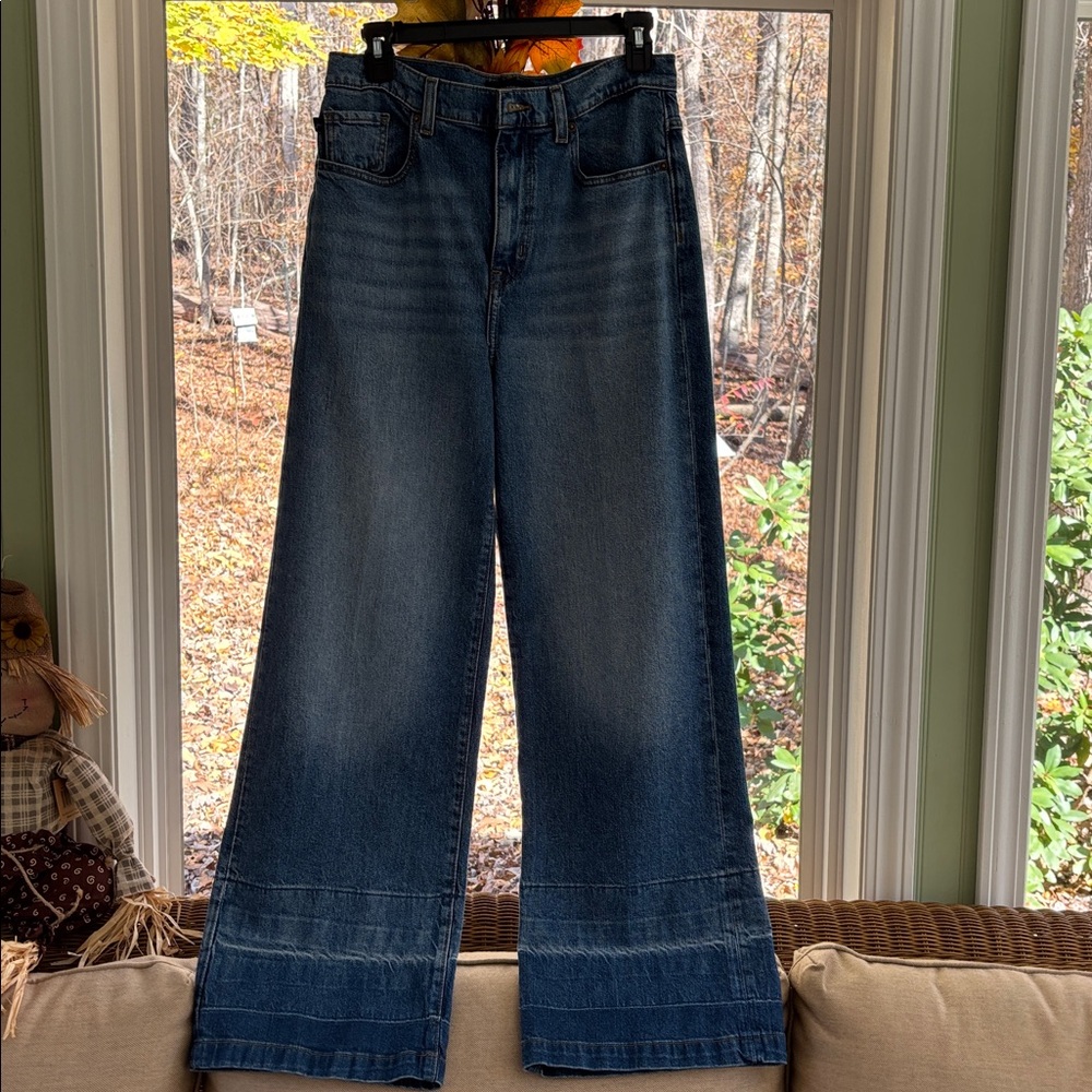 Johnny Was Flare Wide Leg Blue Jeans